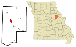 Location of Montgomery City, Missouri