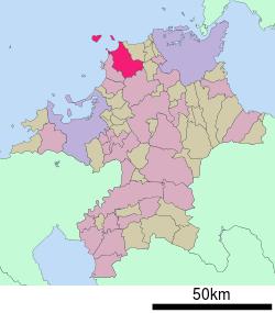 Location of Munakata in Fukuoka Prefecture