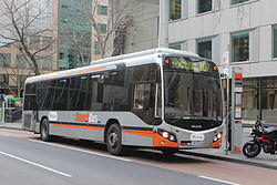 SmartBus (Transdev) number 682 (7972AO) MAN on route 907 in Lonsdale St, 2013.JPG