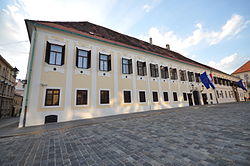 Building with lots of windows in a pre-modern style