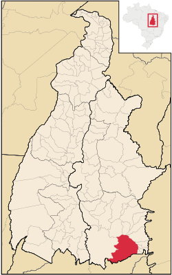 Location in Tocantins state
