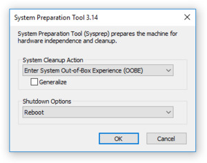 Sysprep on Windows 10