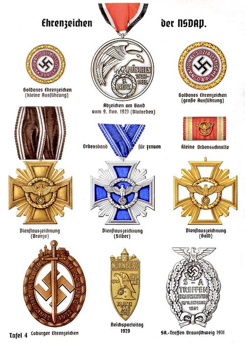 Golden Party Badge, kleine Ausführung (24 mm) for wear on a suit jacket.[9]