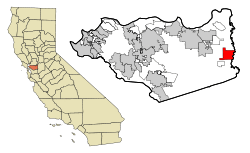 Location in Contra Costa County and the state of California