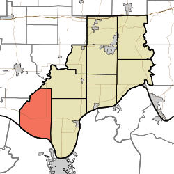 Map highlighting Luce Township, Spencer County, Indiana.svg