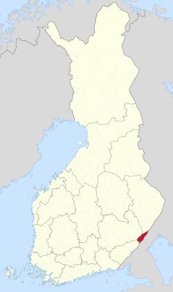 Location of Parikkala in Finland