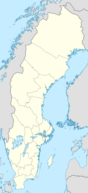 Map of Sweden and the 16 teams of the 2019 Allsvenskan