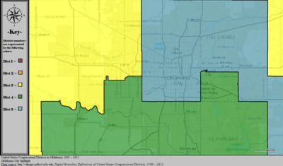 United States Congressional Districts in Oklahoma (metro highlight), 2003 – 2013.tif