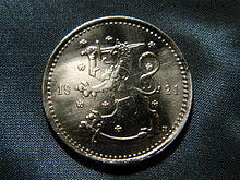 1 markka obverse