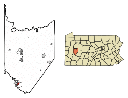 Location of North Apollo in Armstrong County, Pennsylvania.