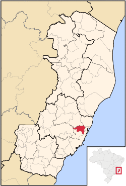 Location in the Espírito Santo