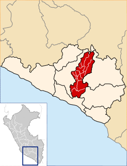 Location of Castilla in the Arequipa Region