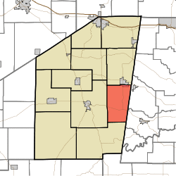 Map highlighting Washington Township, Ripley County, Indiana.svg