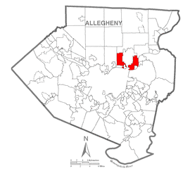 Location in Allegheny County