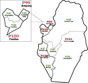 Hulu Langat, Selangor Parliament and State Assembly Electoral Districts