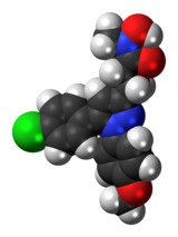 Space-filling model of the tepoxalin molecule