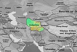 The Kidarite kingdom circa 400.