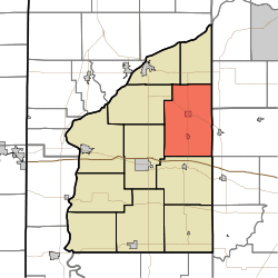 Location of Richland Township in Fountain County