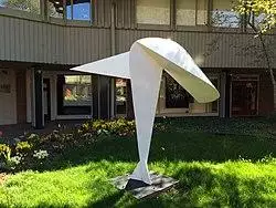 Modern sculpture in The Village of Cross Keys