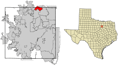 Location of Westlake in Tarrant County, Texas