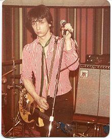 Thunders in 1979 Performing at the VFW Post in Ann Arbor, Michigan in July 1979. He was then collaborating with Wayne Kramer of MC5, as 'Gang War'.