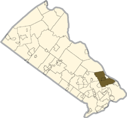 Location of Lower Makefield Township in Bucks County