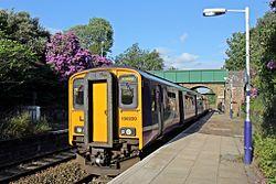 Northern Rail Class 150, 150220, Orrell railway station (geograph 4531787).jpg
