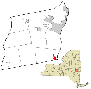 Location in Albany County and the state of New York.