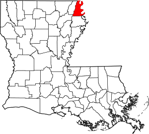 Map of Louisiana highlighting East Carroll Parish