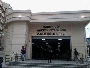 Marmaray - Sirkeci Station Cagaloglu Entrance.jpg