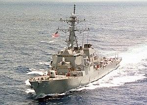 Port bow view of USS Benfold (DDG-65) underway in South Pacific 010326-N-1644C-001.jpg