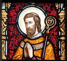Enniscorthy St. Aidan's Cathedral East Aisle Fifth Window Saint Aidan Detail 2009 09 28.jpg