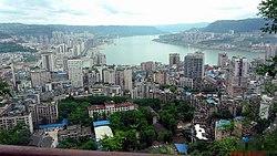 The Yangtze River / Three Gorges reservoir at Wanzhou