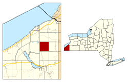 Location within Chautauqua County and New York
