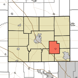 Location of Worth Township in Boone County