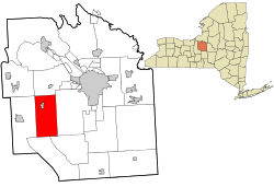 Location in Onondaga County and the state of New York.