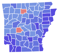 Arkansas Senate Election Results by County, 1972.svg