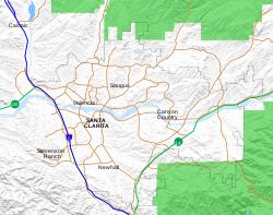 Saugus is located in Santa Clarita