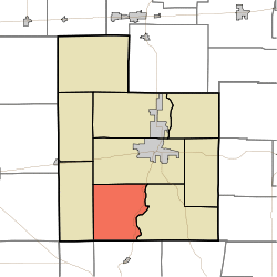 Location of Columbia Township in Fayette County