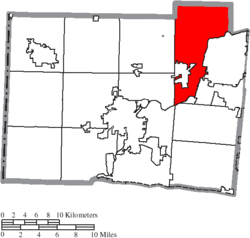 Location of Madison Township in Butler County