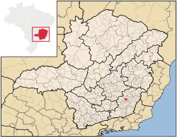Location of Viçosa in the state of Minas Gerais