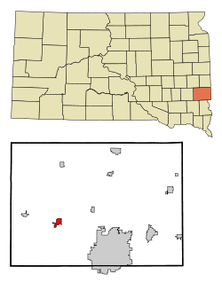 Location in Minnehaha County and the state of South Dakota