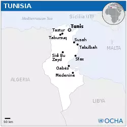 Location of Tunisia