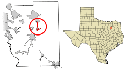 Location of Oak Ridge in Kaufman County, Texas