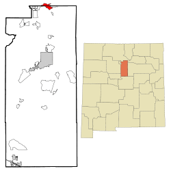 Location of Chimayó, New Mexico