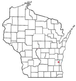 Location of Trenton, Washington County, Wisconsin
