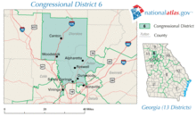 United States House of Representatives, Georgia District 06, 110th Congress.png
