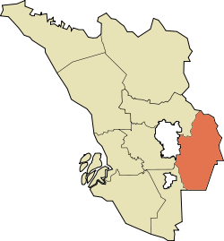 Location of Hulu Langat District in Selangor