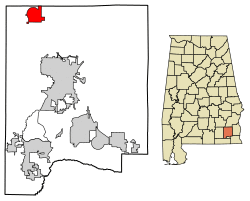 Location of Ariton in Dale County, Alabama