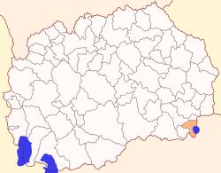 Location of Dojran Municipality